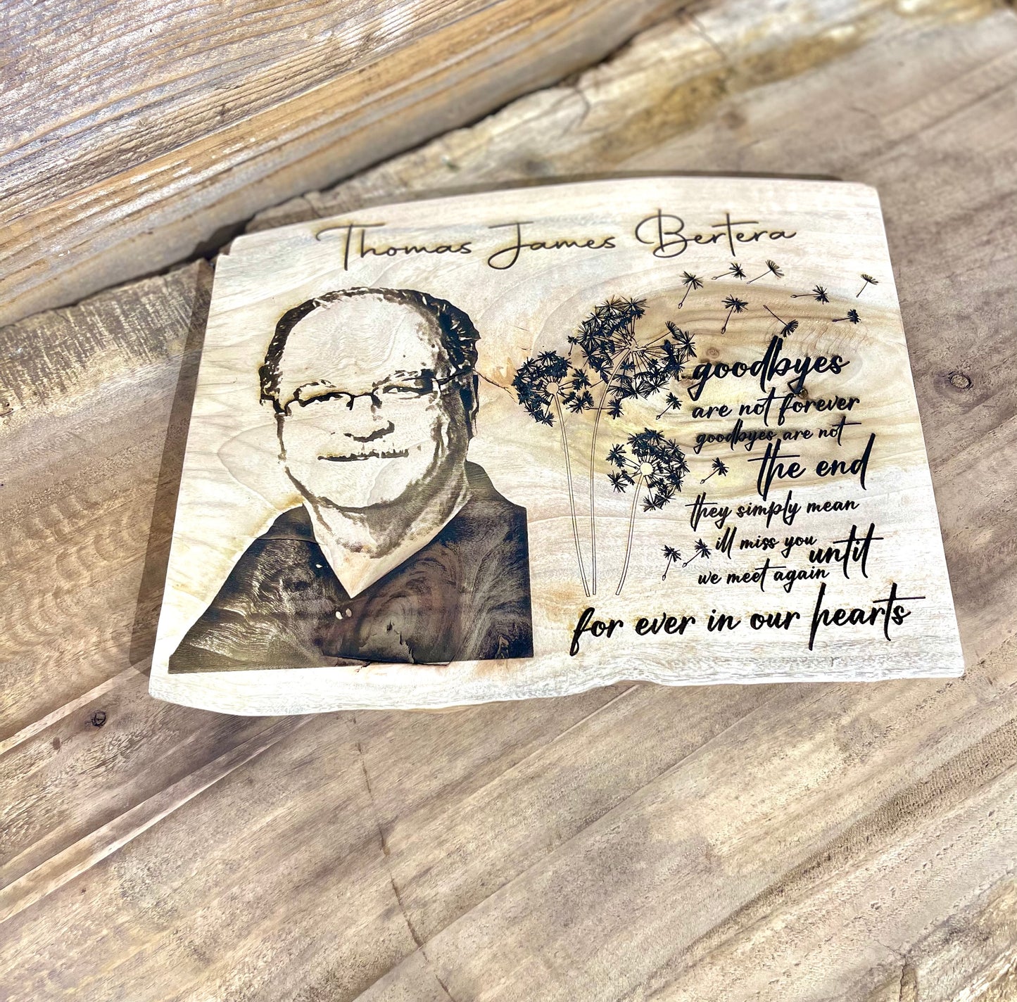 Custom engraved live edge memorial sign, memorial gift, grieving, loss of loved one, loss, memorial, missing a loved one, memorial gift