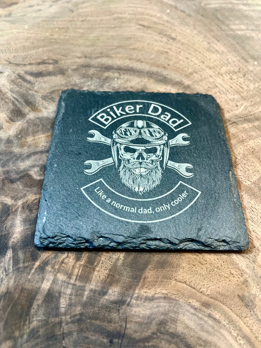 Biker Dad Coaster, Father’s Day, Dad gifts, boyfriend gifts, husband Harley, anniversary