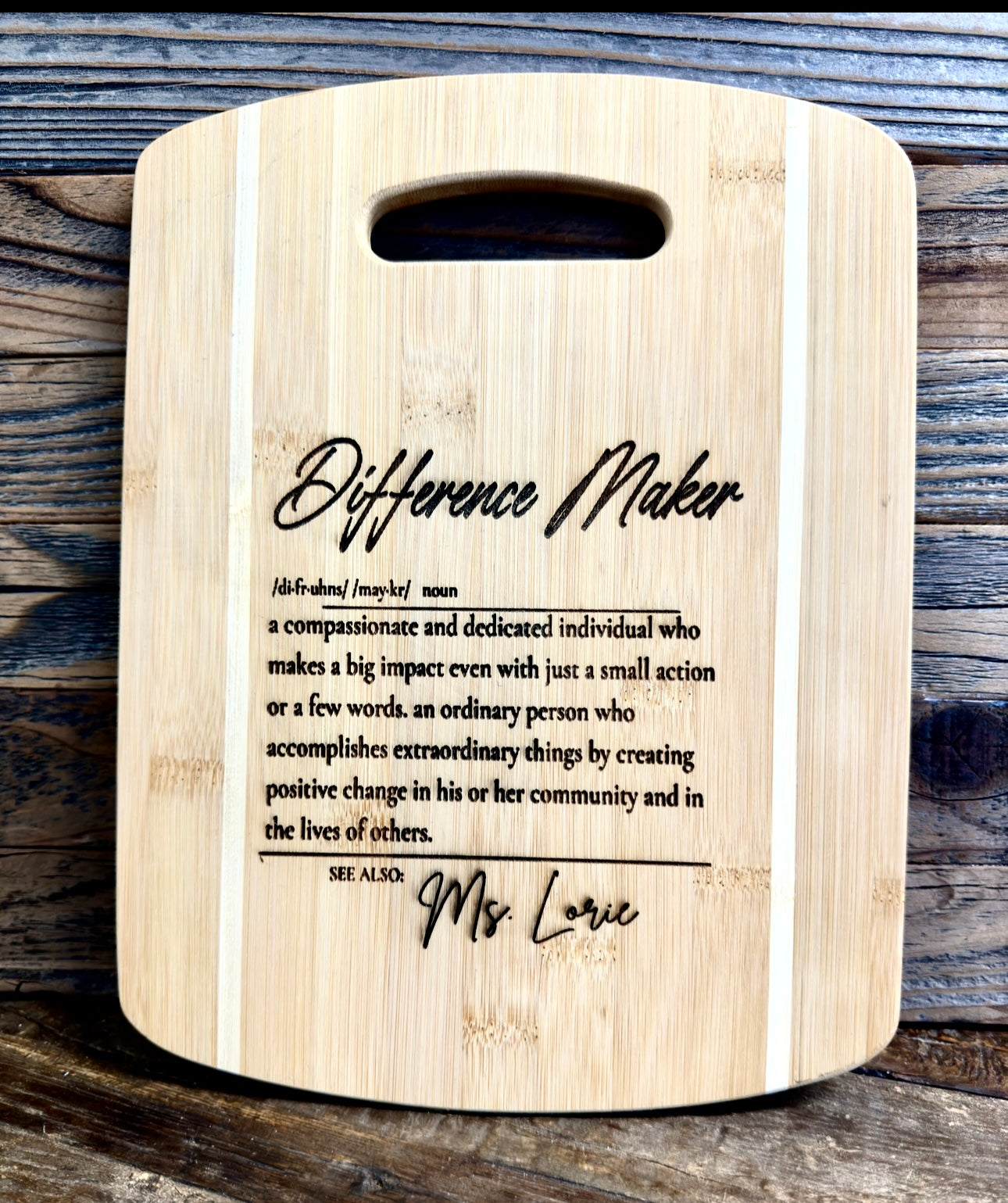 Custom Engraved Difference Maker-Shit Show Supervisor Cutting Board