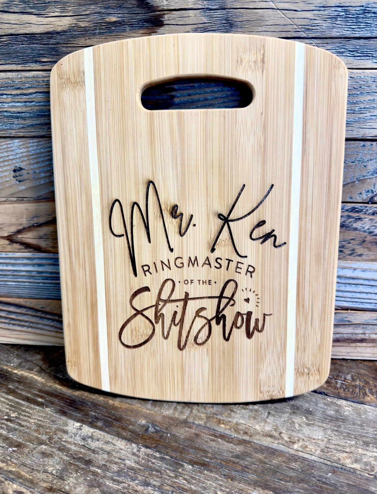 Custom Engraved Difference Maker-Shit Show Supervisor Cutting Board